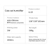 Umidificador de ar ultrassônico - difusor de óleos essenciais - cabeça de gato - LED - USB - 300ml