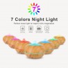 Ultrasonic air humidifier - essential oils diffuser - LED - remote control - wood grain - 500 mlHumidifiers