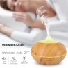 Ultrasonic air humidifier - essential oils diffuser - LED - remote control - wood grain - 500 mlHumidifiers