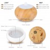Ultrasonic air humidifier - essential oils diffuser - LED - remote control - wood grain - 500 mlHumidifiers