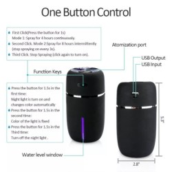 Umidificador de ar ultrassônico - LED - USB