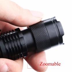 Mini lanterna - super brilhante - foco de zoom ajustável - 2000Lm - CREE Q5 - LED