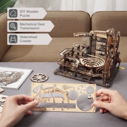 Marble Run - quebra-cabeça de madeira 3D - blocos de construção - cidade noturna - conjunto