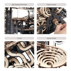 Marble Run - quebra-cabeça de madeira 3D - blocos de construção - cidade noturna - conjunto