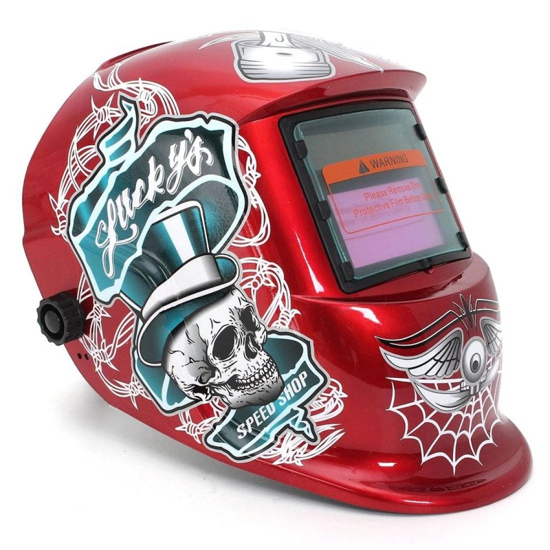 Capacete de soldagem com escurecimento automático - ajustável - Mig / MMA - Lucky Speed Shop