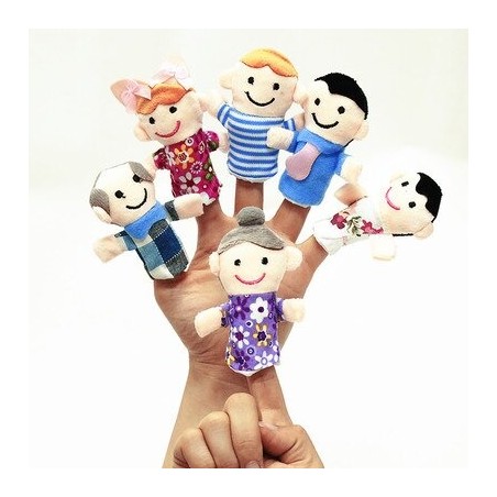 Bonecos de dedos - personagens de desenhos animados - bonecos de pelúcia - 6 peças
