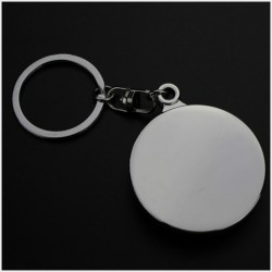 Spinning Russian roulette - rotatable round keychainKeyrings