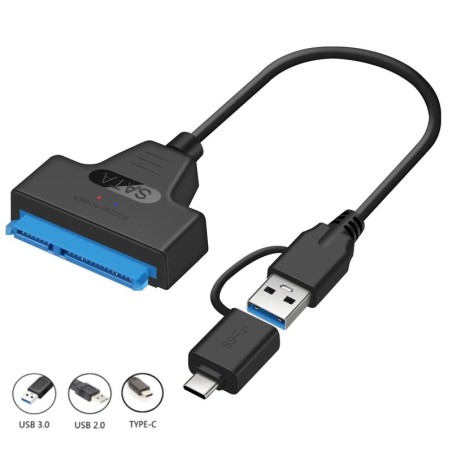 SATA to USB 3.0 / 2.0 / type-C - cable - adapter - 2.5 inch external SSD HDDSSD hard drives