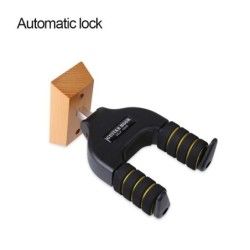 Wall mounted guitar bracket - non-slip - with auto lockGuitars