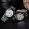 Relógio de quartzo militar moderno - pulseira de couro - unissex