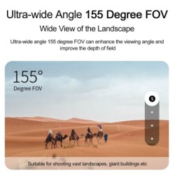 Lente de liga de alumínio - lente ultra larga de 155 graus - à prova d'água - para GoPro Hero 9 10 11 Black