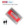 UTHAI T46 - gabinete externo para disco rígido - SATA 5 Gbps 2,5 polegadas - micro B para USB 3.0 - cabo tipo A