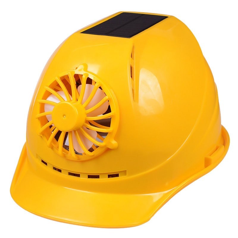Capacete de segurança movido a energia solar - com ventilador - construção / trabalho duro - segurança no trabalho
