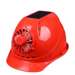 Capacete de segurança movido a energia solar - com ventilador - construção / trabalho duro - segurança no trabalho