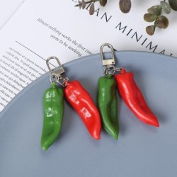 Pimenta malagueta vermelha/verde dupla - chaveiro