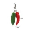 Double red / green chilli pepper - keychainKeyrings