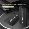 TISHRIC - case SSD / HDD - gabinete externo - SATA de 2,5 polegadas para USB 3.0 / USB 2.0