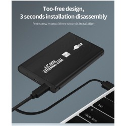 TISHRIC - case SSD / HDD - gabinete externo - SATA de 2,5 polegadas para USB 3.0 / USB 2.0