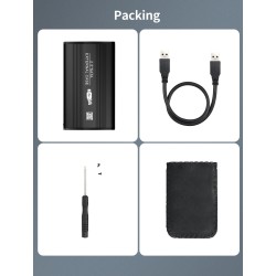 TISHRIC - case SSD / HDD - gabinete externo - SATA de 2,5 polegadas para USB 3.0 / USB 2.0