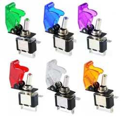 12V 20A - LED SPST toggle rocker switch - with coverSwitches