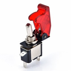 12V 20A - interruptor basculante LED SPST - com tampa