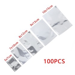 Aluminum silver seal food bags - vacuum - 100 piecesKitchen