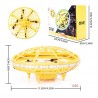 Mini drone UFO - sensor infravermelho de mão - brinquedo elétrico voador