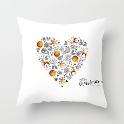 Capa de almofada decorativa de Natal - Feliz Natal - Feliz Ano Novo - 45cm * 45cm