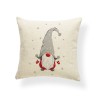 Decorative Christmas cushion cover - white / silver print - 45 * 45 cmCushion covers