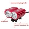 Lâmpada dianteira dupla para bicicleta - à prova d'água - USB - 8000LM - 2 X T6 LED