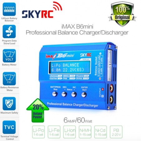 SKYRC Descarregador do carregador do equilíbrio da bateria de Imax B6 Mini 60W