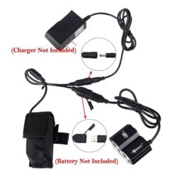 Lâmpada dianteira dupla para bicicleta - à prova d'água - USB - 8000LM - 2 X T6 LED