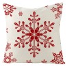 Decorative Christmas cushion cover - red with print - 50 * 50 cmCushion covers