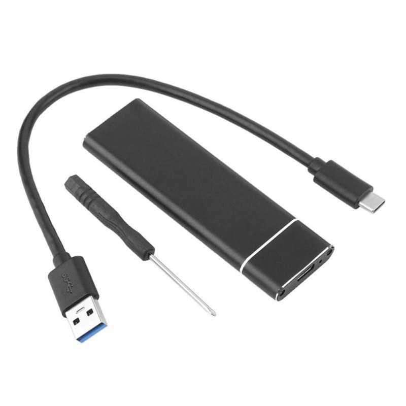 USB3.1 type-C - M.2 B Key - NGFF SATA SSD case - external disc enclosure - 10GbpsHDD case