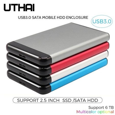 UTHAI T44 - gabinete HDD USB 3.0 - para SSD SATA de 2,5 polegadas - suporte 6 TB