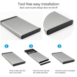 UTHAI T44 - gabinete HDD USB 3.0 - para SSD SATA de 2,5 polegadas - suporte 6 TB