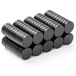 N35 - ímã de neodímio preto - disco redondo - 10 mm * 3 mm