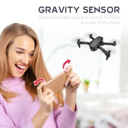 HJ78 Mini - WiFi - FPV - câmera dupla 4K HD - dobrável - RC Drone Quadcopter - RTF