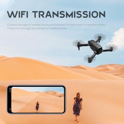 HJ78 Mini - WiFi - FPV - câmera dupla 4K HD - dobrável - RC Drone Quadcopter - RTF