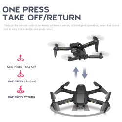 HJ78 Mini - WiFi - FPV - câmera dupla 4K HD - dobrável - RC Drone Quadcopter - RTF