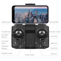 HJ78 Mini - WiFi - FPV - câmera dupla 4K HD - dobrável - RC Drone Quadcopter - RTF