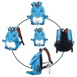 Dinosaur shaped backpack - school bag for kidsBags