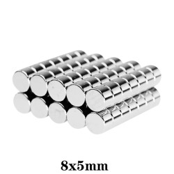N35 - ímã de neodímio - cilindro forte - 8mm * 5mm