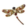 broche de libélula de cristal