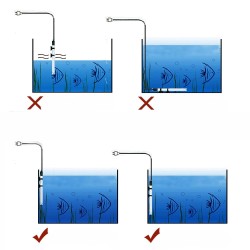 Aquarium water heater - with thermometer - adjustable - 25W - 50W - 100W - 200W - 300WAquarium