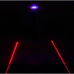 Luz laser de bicicleta - lâmpada LED traseira - à prova d'água