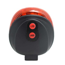 Luz laser de bicicleta - lâmpada LED traseira - à prova d'água