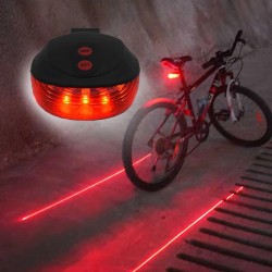 Luz laser de bicicleta - lâmpada LED traseira - à prova d'água