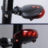 Luz laser de bicicleta - lâmpada LED traseira - à prova d'água