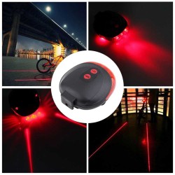 Luz laser de bicicleta - lâmpada LED traseira - à prova d'água
